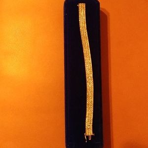 Antique Brown Diamond 10 Karat Gold Bracelet